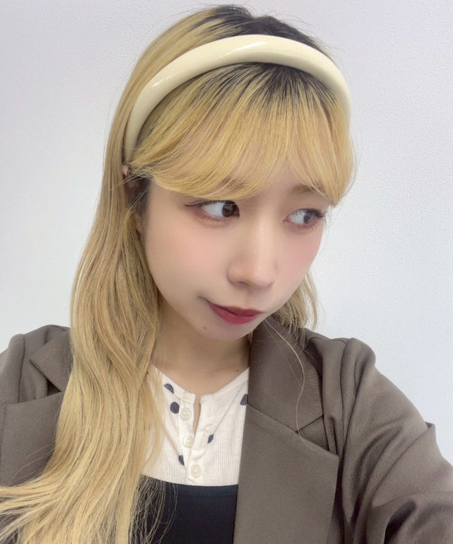 Lパデットナローカチューシャ/オフホワイト