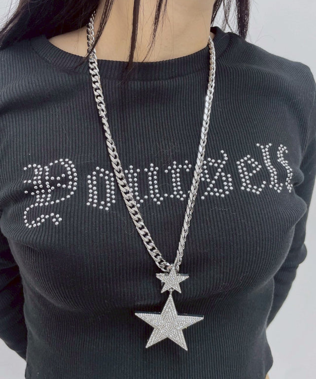 Lビジューモチーフネックレス/柄1