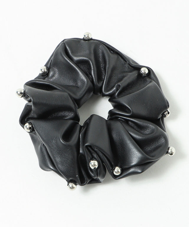 LメタルパーツPUシュシュ/ブラック