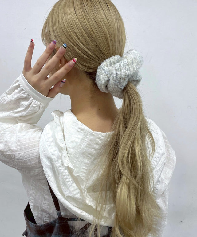 LMIXニットシュシュ/Lグレー