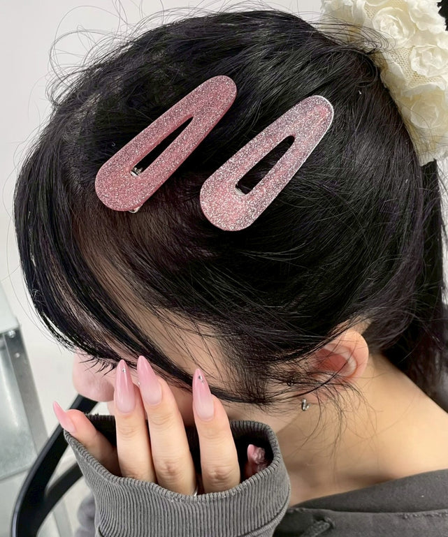 Lアクリルラメクリップ/ピンク