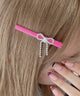 L2Pビジューリボンヘアクリップ/ピンク