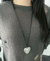 Lハートコンチョナローネックレス