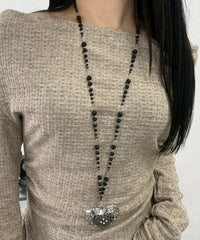 LアンティークBIGハートモチーフネックレス