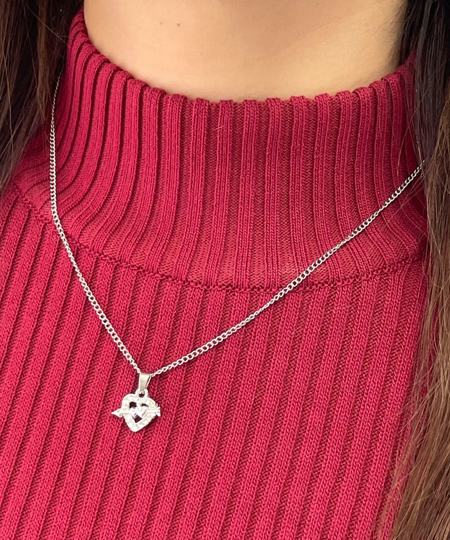 Lラインストーンモチーフネックレス/柄１