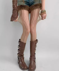 ラインレースタイツ