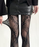 フラワー総レースタイツ/ブラック