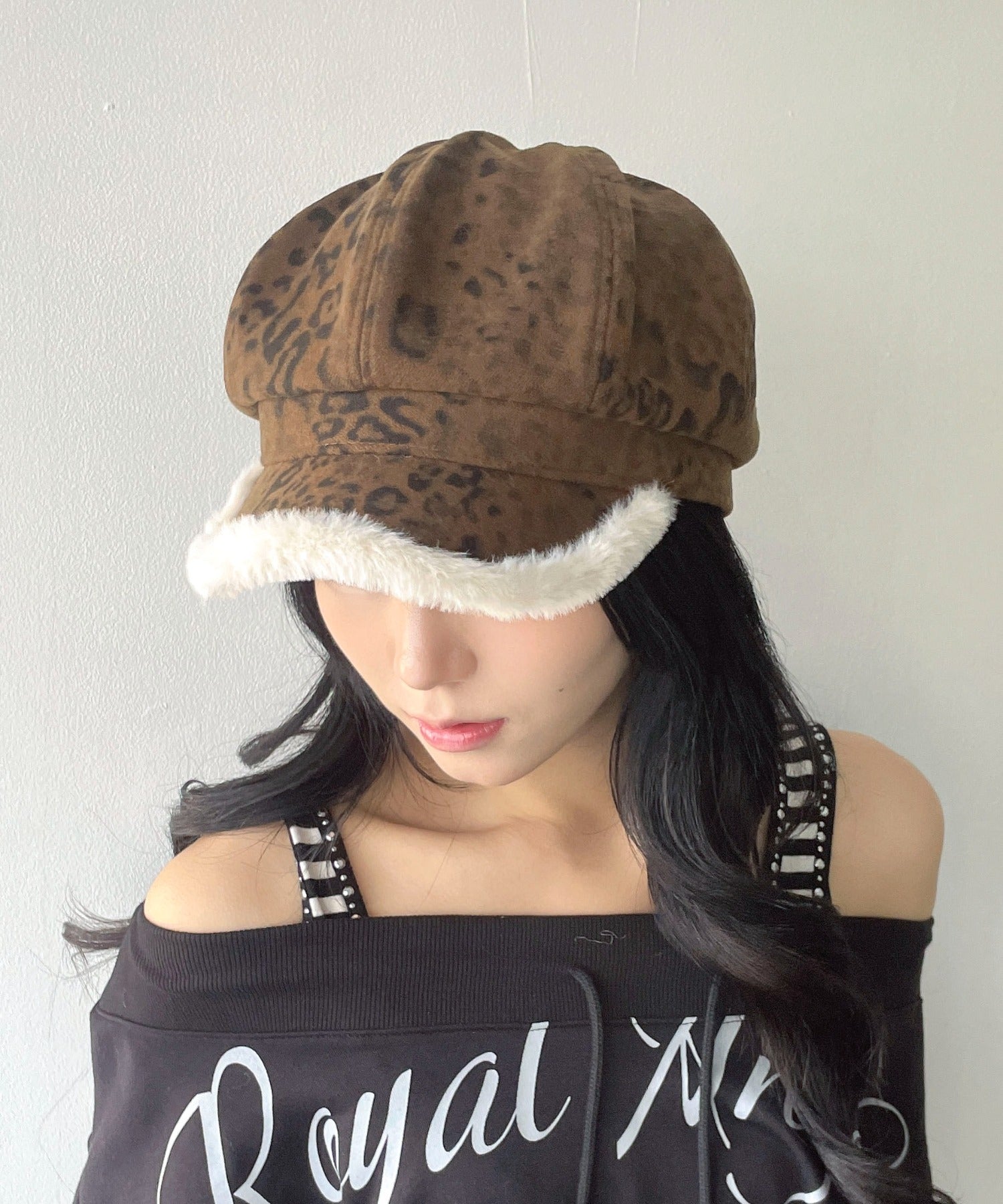 ファー付きレオパードキャスケット｜WEGO（ウィゴー） – WEGO ONLINE STORE