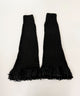 レースニットレッグカバー/ブラック