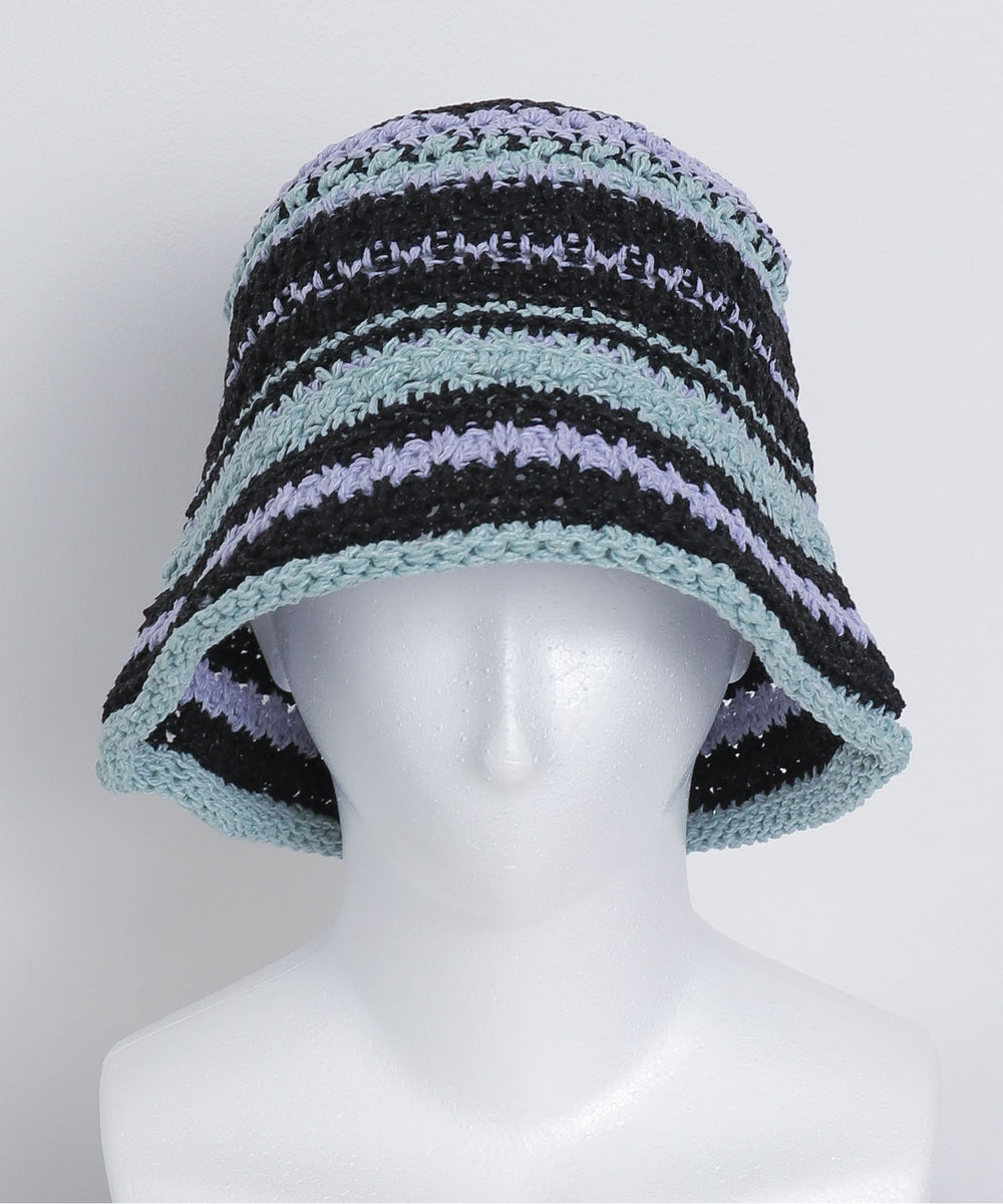 Lマルチボーダーストローハット