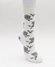 ローズパターンハイソックス/ホワイト