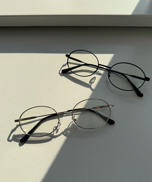 オーバルメタルフレームアイウェア