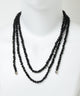 Lマルチメニーメニービーズロングネックレス/ブラック