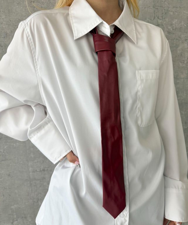 PUネクタイ/レッド