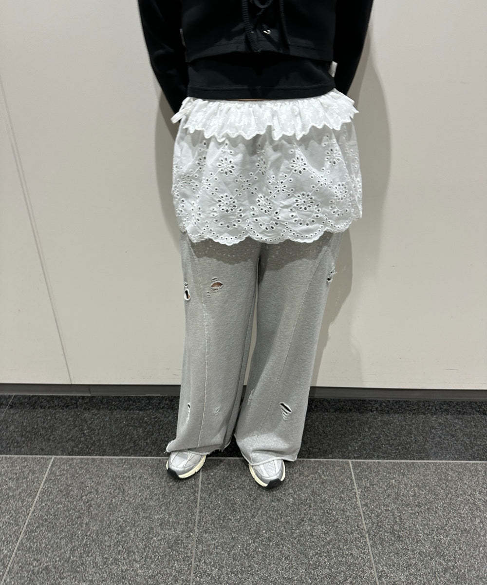 エンブロレースリボンスカート