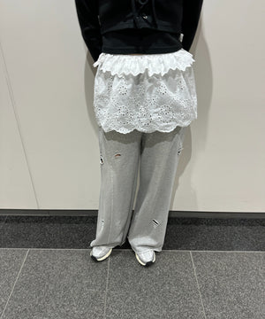 エンブロレースリボンスカート