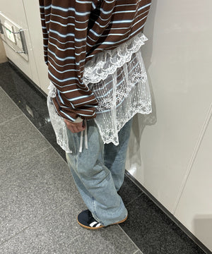 レースリボンラップスカート