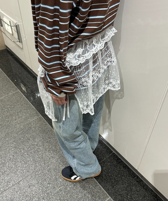 レースリボンラップスカート