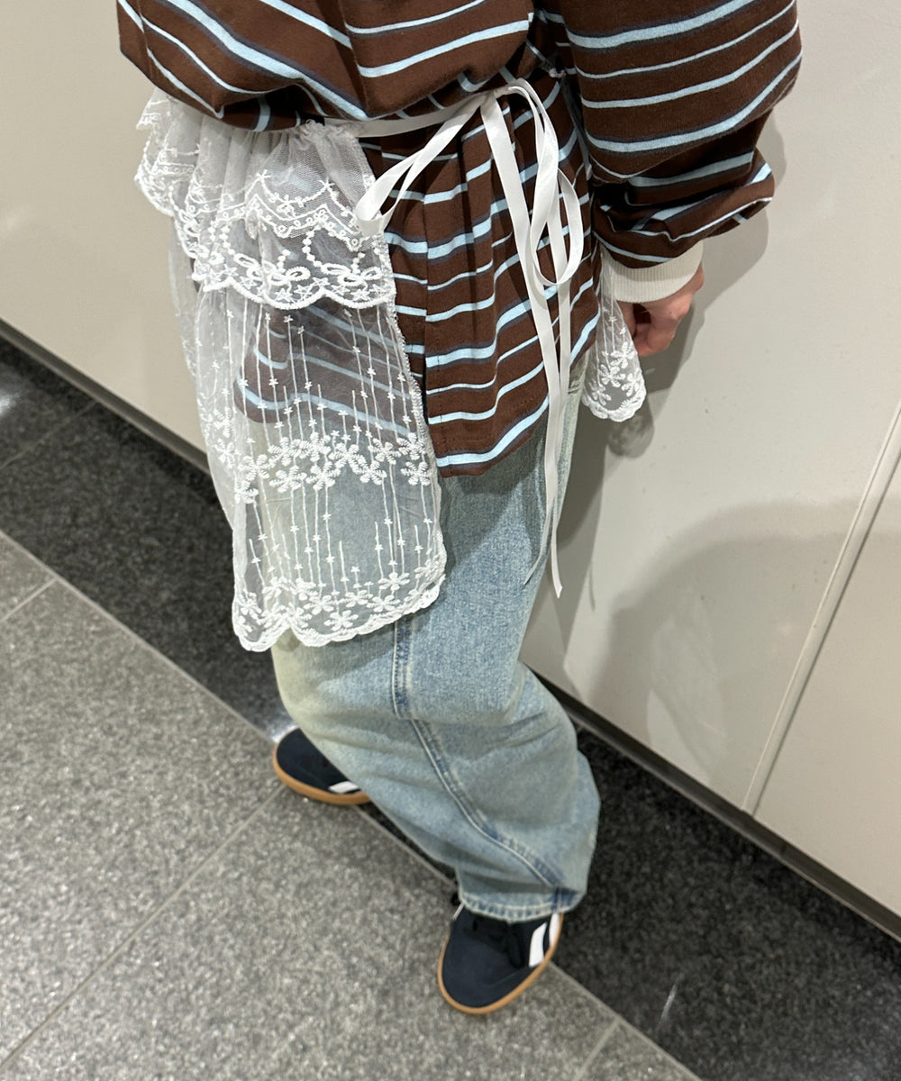 レースリボンラップスカート