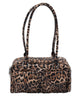 レオパードボストンバッグ/ブラウン