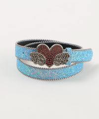 Lエンジェルバックルラメベルト