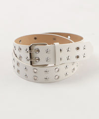 Lスタースタッズダブルハトメベルト