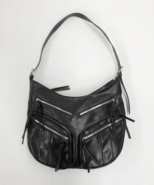 zipポケットショルダーバッグ