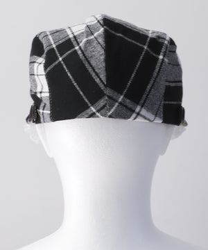 リボンフリルチェックハンチング