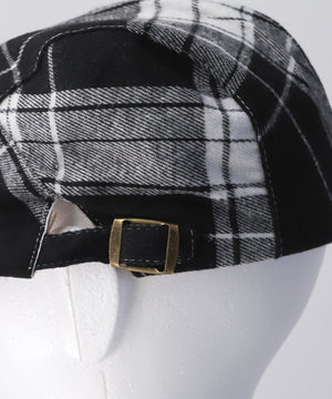 リボンフリルチェックハンチング