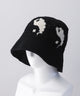 陰陽ジャガードニットハット/ブラック