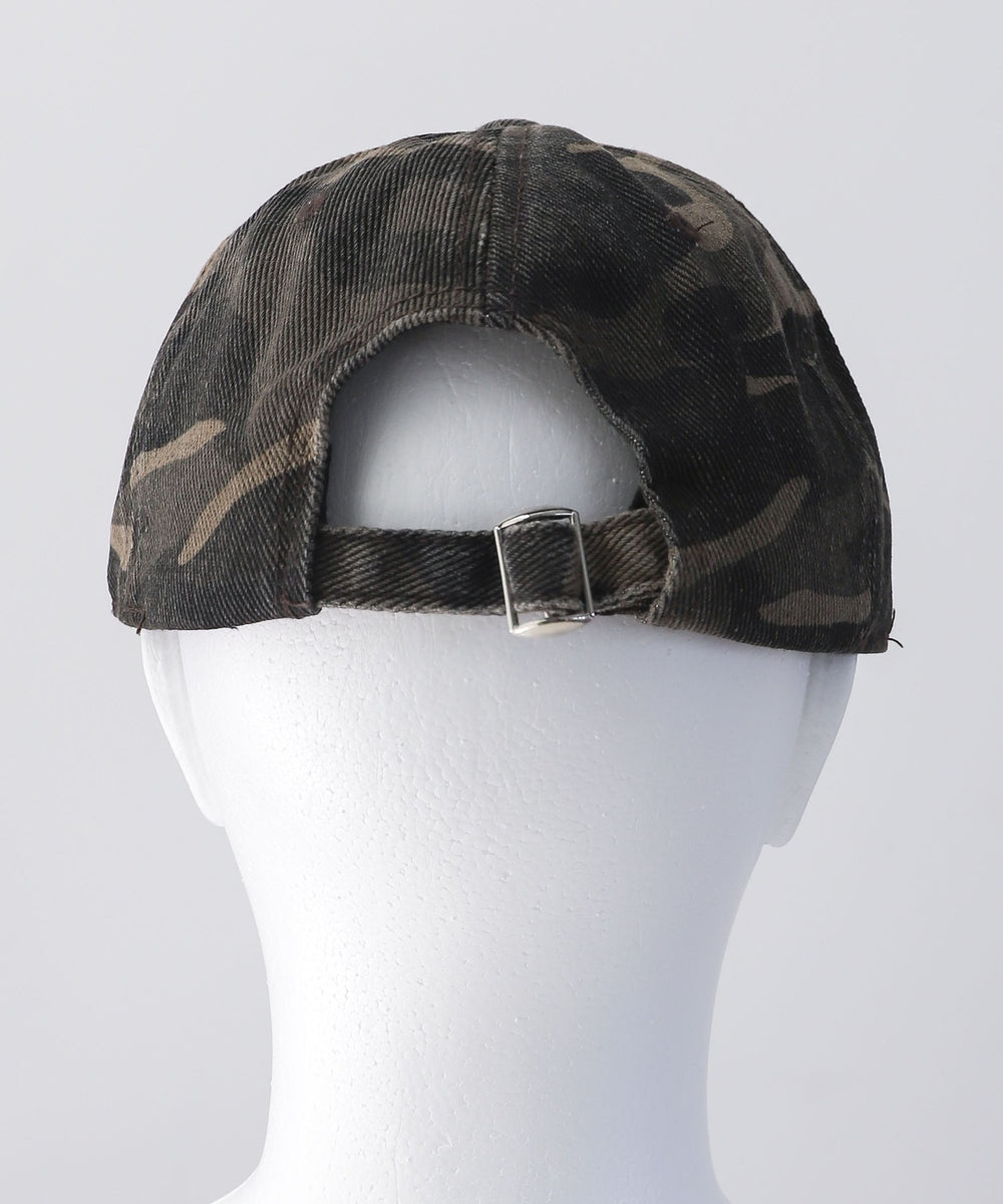 刺繍カモフラキャップ