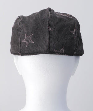 スター刺繍ピグメントハンチング