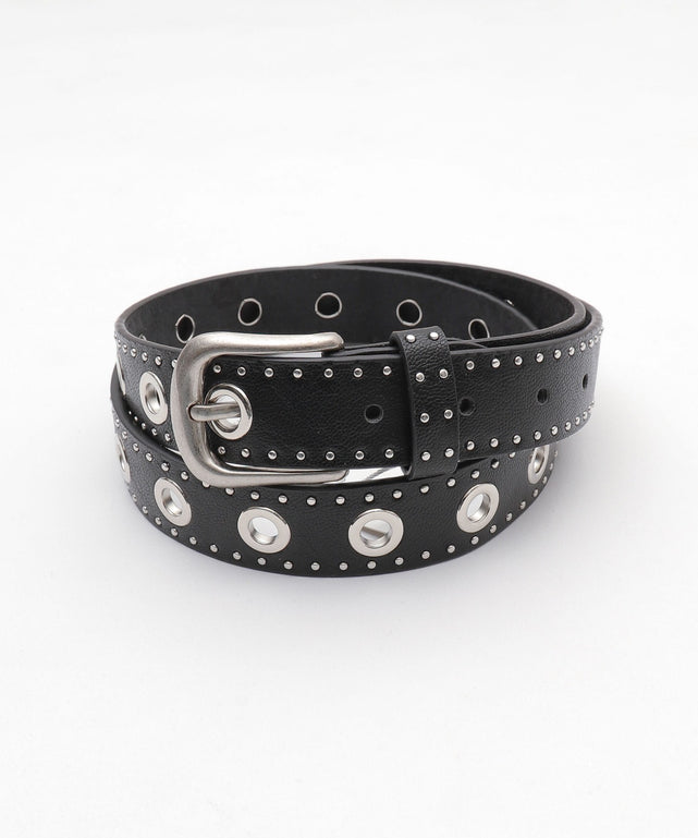 Lスタッズハトメベルト/ブラック