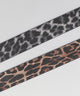 Lスクエアバックルレオパードベルト