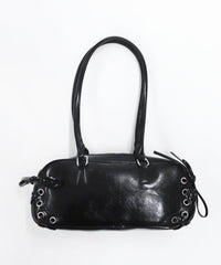 レースアップボストンバッグ