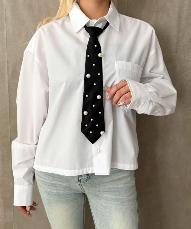 パール付きネクタイ1/柄1