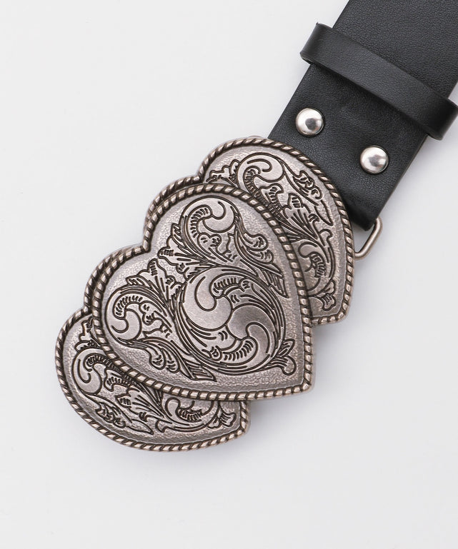 Lハートバックルウエスタンベルト