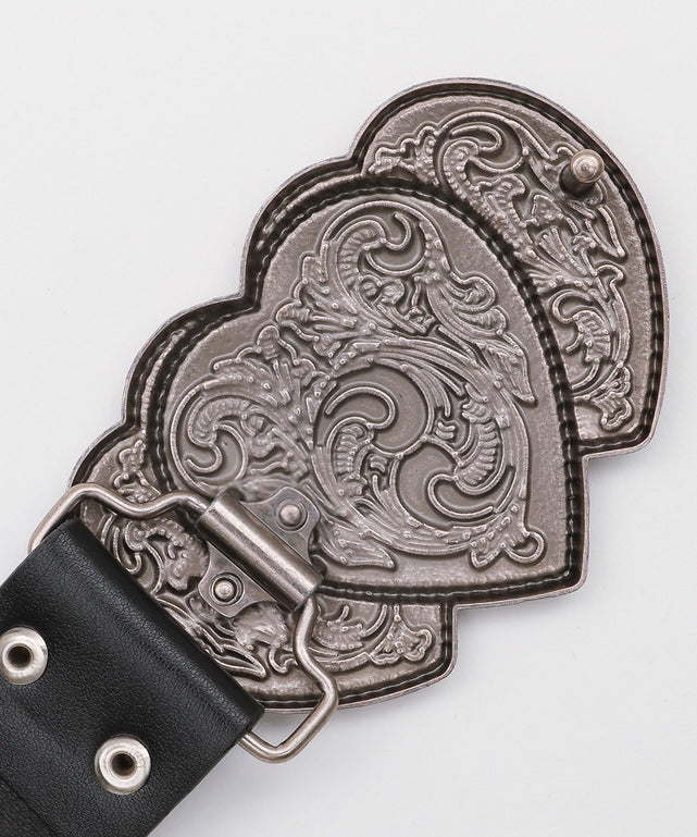 Lハートバックルウエスタンベルト