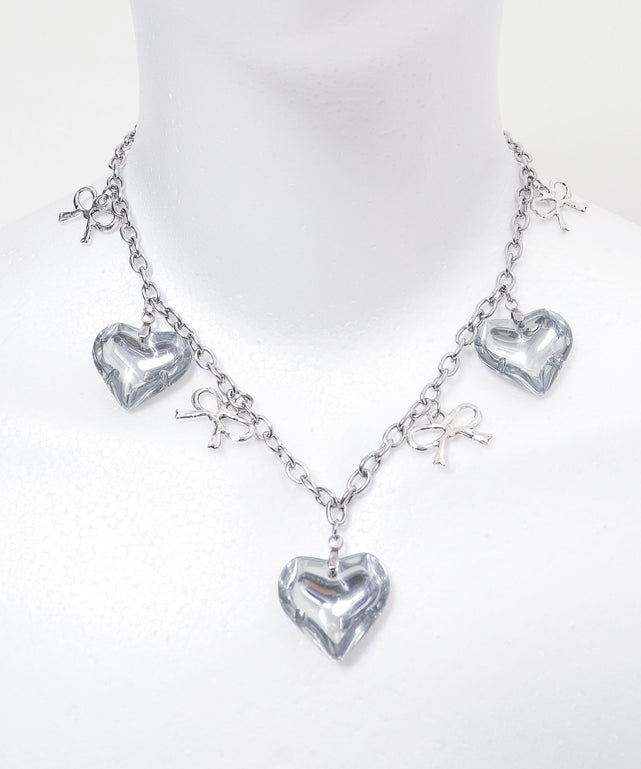 Lメタルチャームネックレス/シルバー