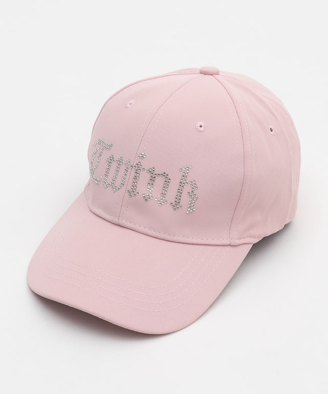ラインストーンロゴキャップ/Lピンク
