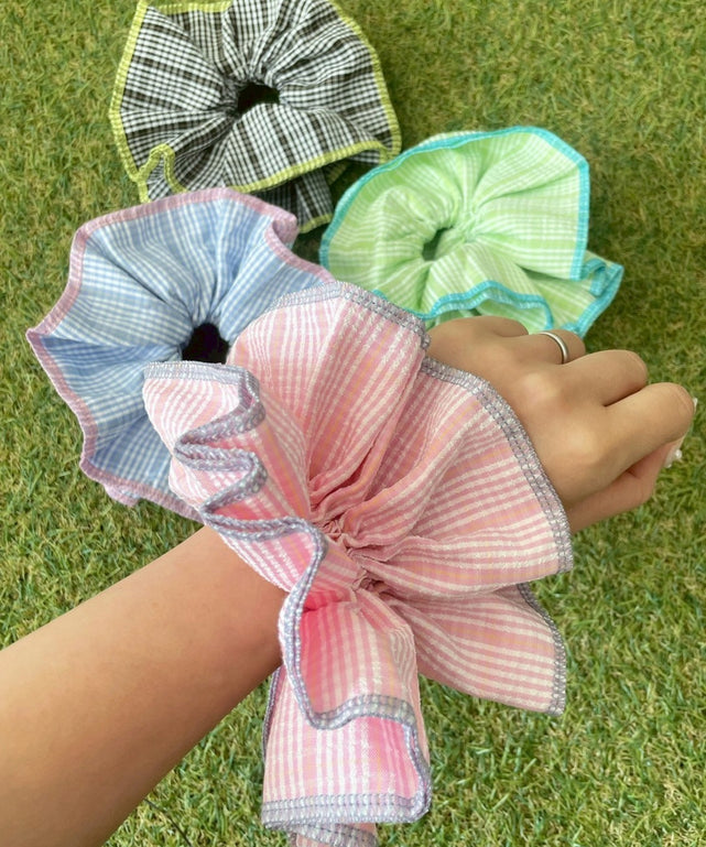 Lパイピングチェックシュシュ