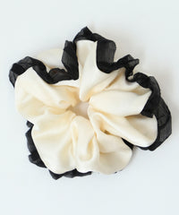 Lバイカラーフリルシュシュ