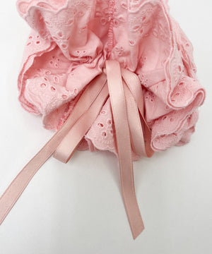 Lパンチングレースリボンシュシュ