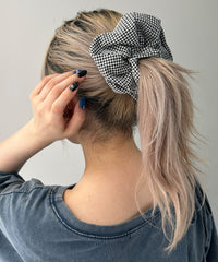 Lギンガムチェックシュシュ