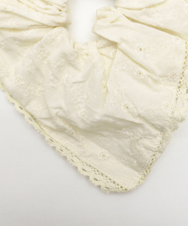 Lコットンレーススクエアシュシュ