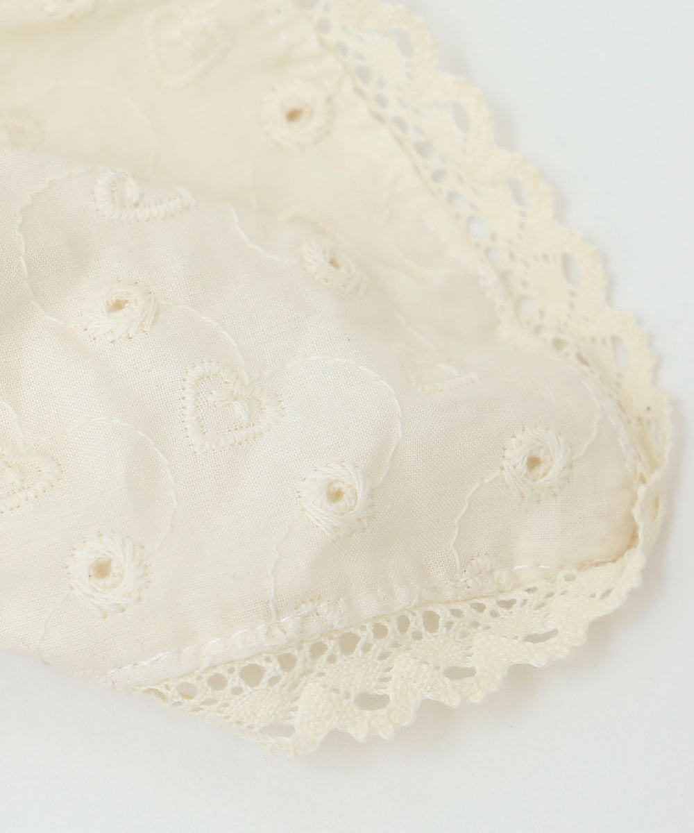 Lコットンレーススクエアシュシュ