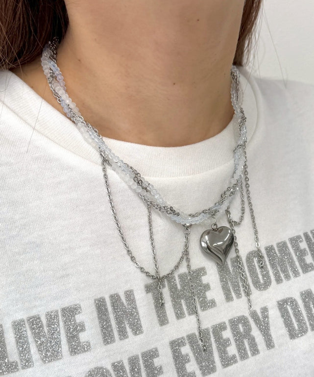 LBIGハートモチーフビーズジャラネックレス｜WEGO（ウィゴー