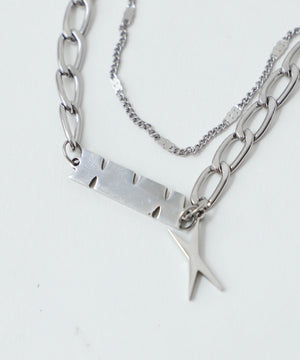 Lモチーフ2連ネックレス