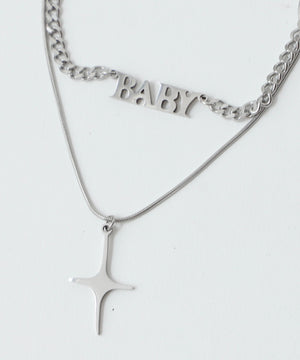 Lモチーフ2連ネックレス