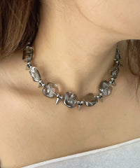 Lニュアンスストーンネックレス